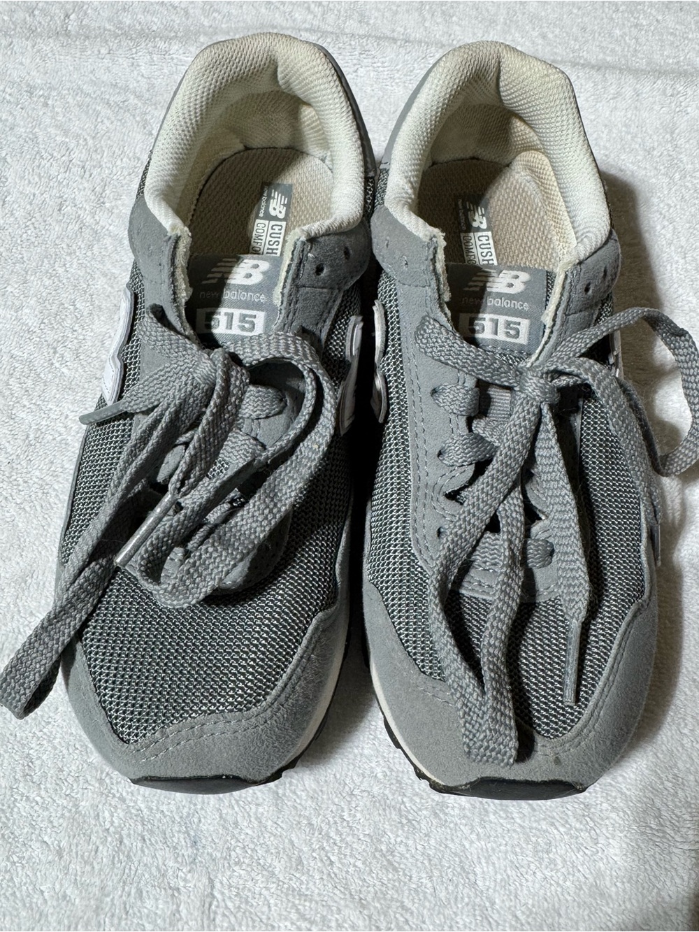 New Balance Boys 615 Athletic Sneakers - Gray & White